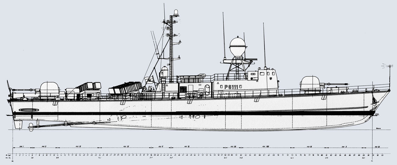 Bussard Skizze Stb-Seite by Lürssen Werft